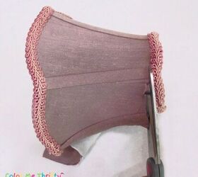 upcycled lampshade wind chime, removing fabric from metal lampshade for reveal the metal frame underneath