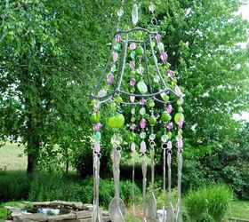 upcycled lampshade wind chime, How to create a repurposed lampshade wind chime