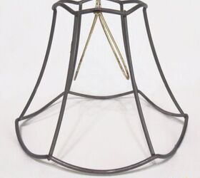 upcycled lampshade wind chime, metal frame of lamp shade for repurposed wind chime project