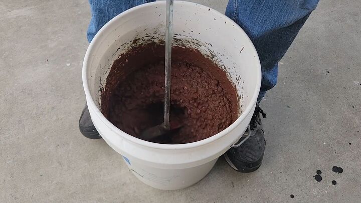 Ensure your concrete mix is smooth and easy to work with before proceeding