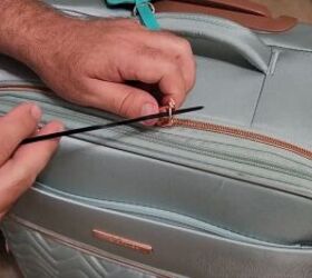 Simple luggage security with a zip tie — no need for fancy locks!