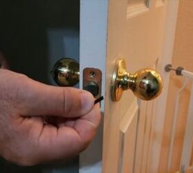 No more rattling doors! Zip ties provide extra grip for loose screws