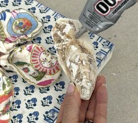 decoupage shells as wall art diy oyster shell flowers