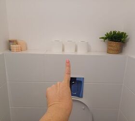 This no-sew DIY toilet paper cover is perfect for small bathroom organization