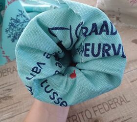 Give your guest bathroom a boutique feel with this easy fabric-wrapping trick