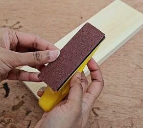 over the arm sofa table httv, Sanding the edges for a smooth splinter free finish