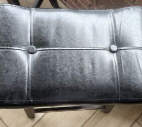 She ripped the leather right off this old stool for this charming (and functional!) update