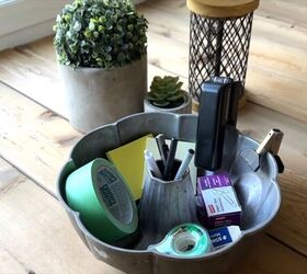 Bundt pan desk organizer to declutter your workspace