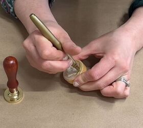 Add gold detail to handmade drawer knobs