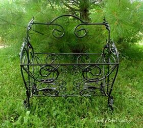 Bring an old magazine rack outside for this beautiful idea