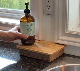 Scrap wood soap dispenser stand
