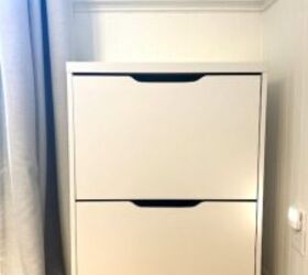 We kinda loved how she gave this basic Target shoe organizer a stylish upgrade