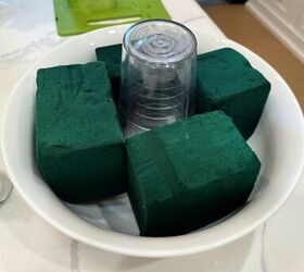 Stick blocks of foam around a glass for this perfect summer idea