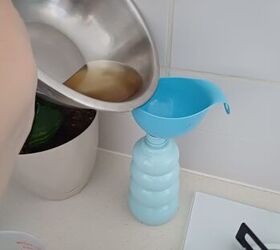 A spray bottle ensures even coverage on every sink surface