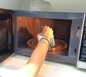 Let that vinegar cleaner steam soften the gunk