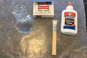 Use glue and food coloring for this clever decor update