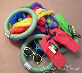 Grab some flipflops for this adorable summer front door idea