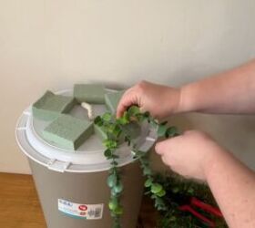 Adding faux greenery