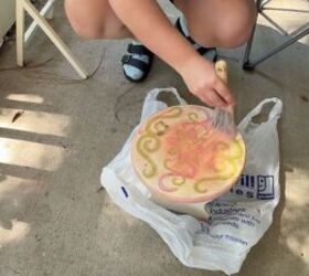 Removing paint from the stool