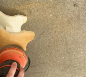 Sanding the stool