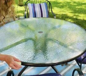 She rubs a bar of soap around her patio table for this brilliant trick
