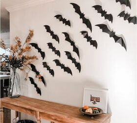 12 indoor halloween decor ideas that dont scream haunted house, Minimalist Bat Wall Decals