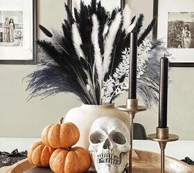 12 indoor halloween decor ideas that dont scream haunted house, Dried Flowers Pampas Arrangements
