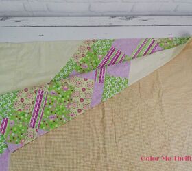 diy tv cover from upcycled pillow case, cutting sewed side of pillow case open