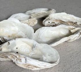 Clean your oyster shells really well for this pretty summer idea