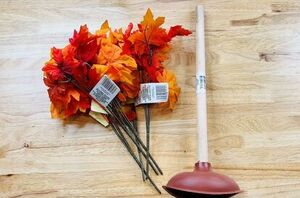 The creative way this DIYer uses a plunger to get ready for fall