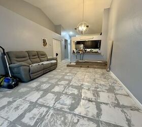 She gave her parents' flooring a much-needed upgrade