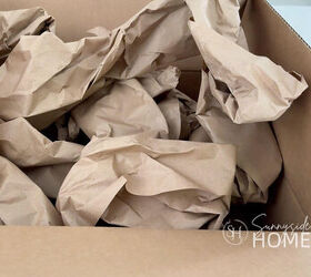 Instead of throwing out that leftover packing paper, use it for this totally adorable idea