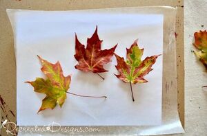Keep an eye out for early fall leaves to copy this stunning idea