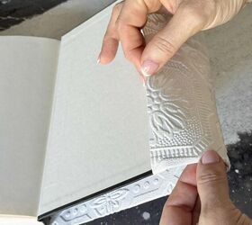 Hang onto your spare wallpaper scraps to copy this totally unique idea