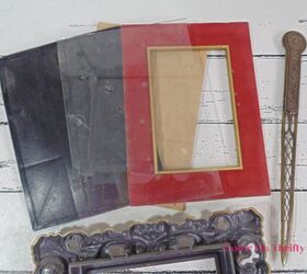 vintage gold frames makeover including mats, parts of picture frame backing