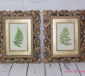 vintage gold frames makeover including mats
