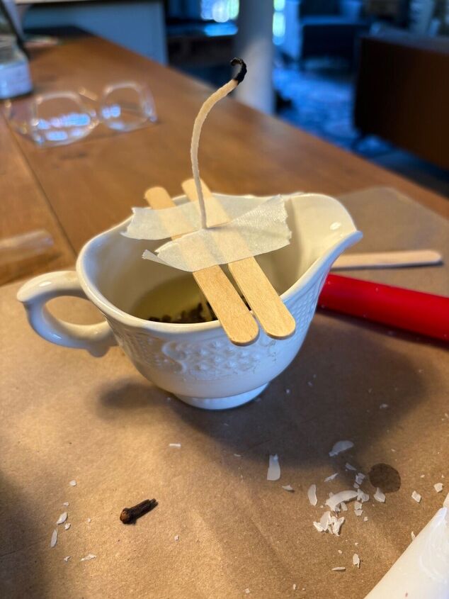 home made autumn candle