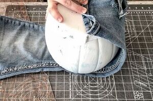 Here's why you might want to wrap a plastic pumpkin bucket in a pant leg