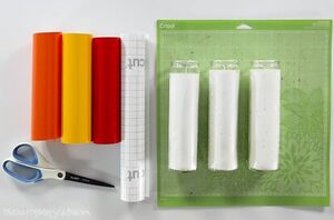 Wrap your candles in this for instant fall decor