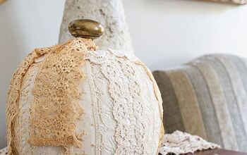 How to Make Easy Vintage Lace Pumpkin Decor
