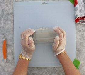 She rolls out some clay like this for this easy Halloween-inspired dining room decor idea