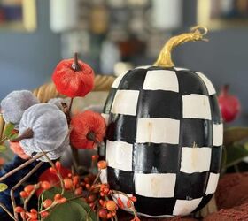 Easy Checkered Pumpkin DIY To Add Charm to Your Fall Decor