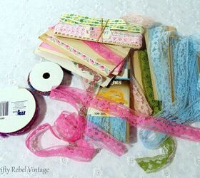 lace and ribbon pumpkins makeover, pretty lace and ribbon supplies