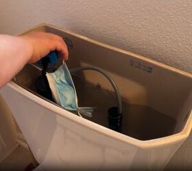 Placing in toilet tank