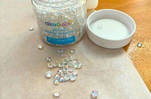 This little jar of craft gems is exactly what your Halloween home needs