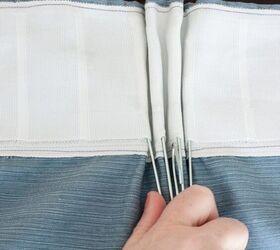 She shares her "quick and easy" way to make your sloppy lifeless curtains a bit more stylish