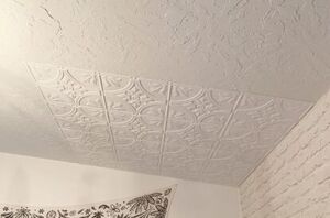 This has got to be the simplest way to redo an ugly textured ceiling