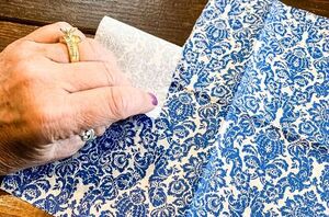 Tear apart some pretty paper napkins for THIS