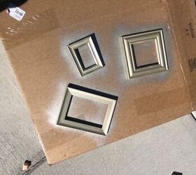 Spraypaint a few cheap dollar store frames for this Halloween idea that's more cute than creepy