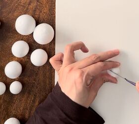 Cut styrofoam balls in half for easy and chic decor